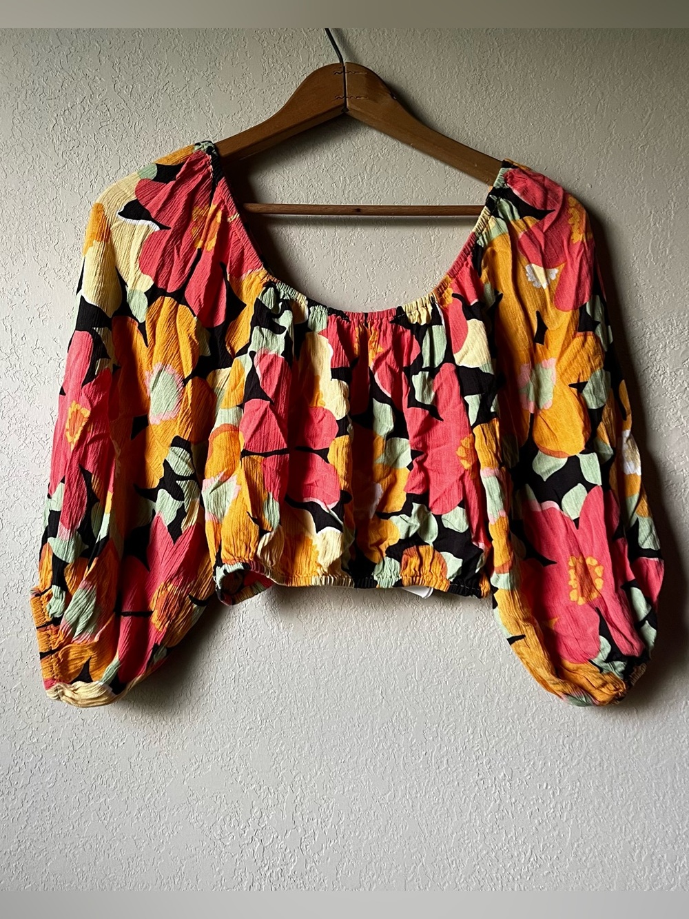 Billabong Floral Top with Smocking